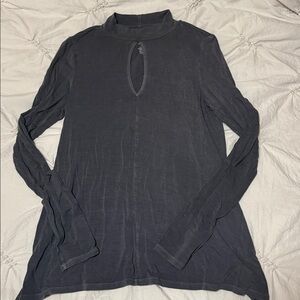 American Eagle Outfitters Gray Long Sleeve Blouse